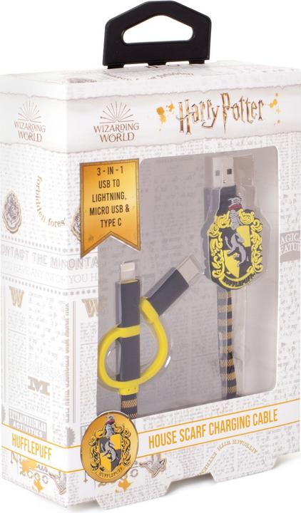 Produktbild PowerSquad Ladekabel 3in1 Hogwarts Hufflepuff (1 m, USB 3.0)
