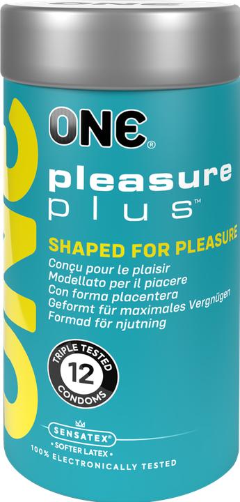 One Pleasure Plus condoms with ribbed pouch (12 pcs.)