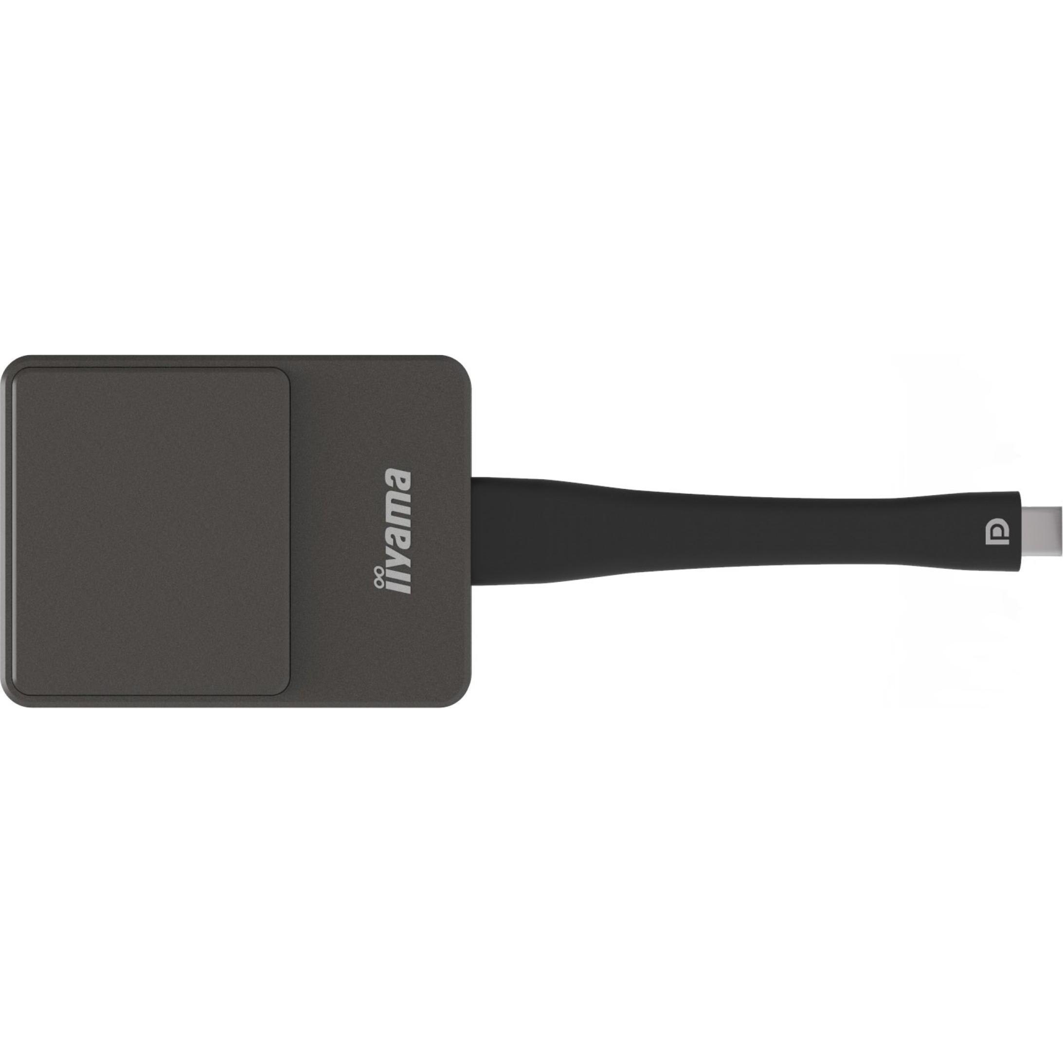 iiyama TFT-Zubehör Präsentation-Dongle - WP D002C, Wireless Transmitter, Silber