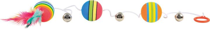 Produktbild Trixie Rainbow Bälle am Gummiband (Ballspielzeug Katze)