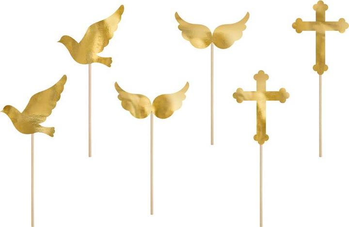 Actual product image Partydeco Cupcake topper 1st communion Communion Set 6 pieces