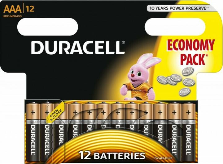 Image du produit Duracell 5000394203389 - Pile jetable - AAA - Alcaline - 1,5 V - 12 pièce(s) - Noir - (12 pcs, AAA)