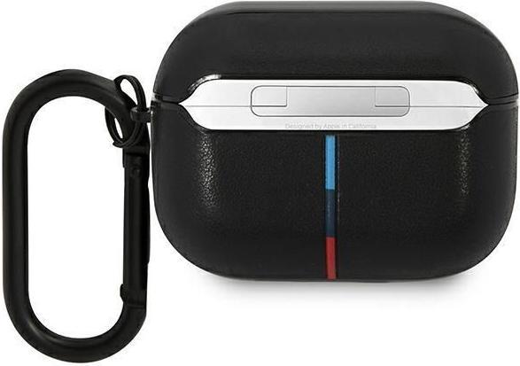 Productafbeelding BMW BMAP22PVTK AirPods Pro hoesje czarny/zwart Leer Gebogen Lijn (Hoofdtelefoon hoes)