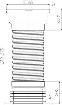 Image du produit Ani Plast WC FLEXI EXTENDER WITH METAL D110 K928