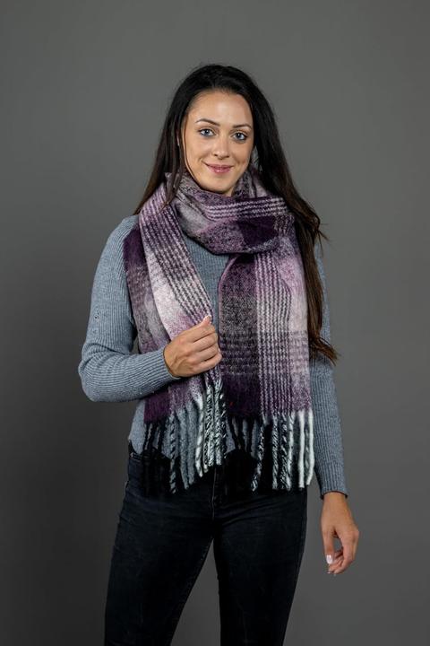 Produktbild Collezione Alessandro Sciarpa a Quadri Beth con Frange
