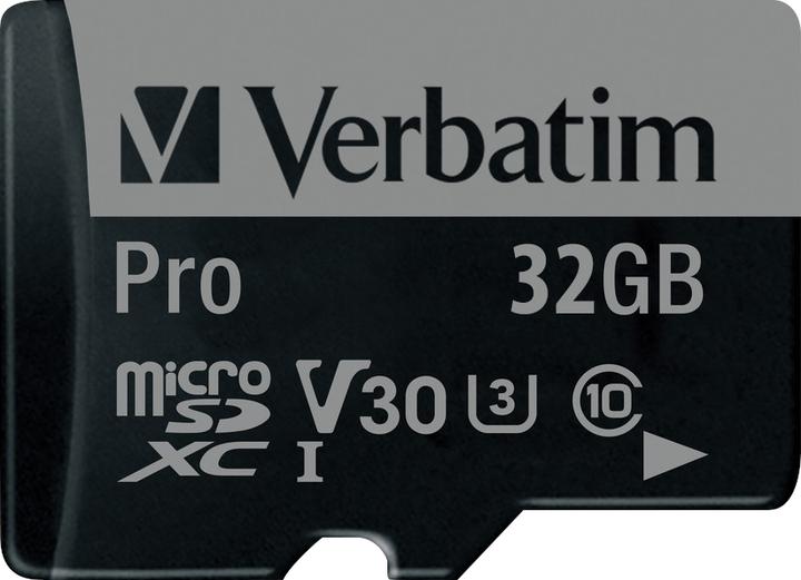 Produktbild Verbatim Pro (32 GB, microSDHC, U3, UHS-I)
