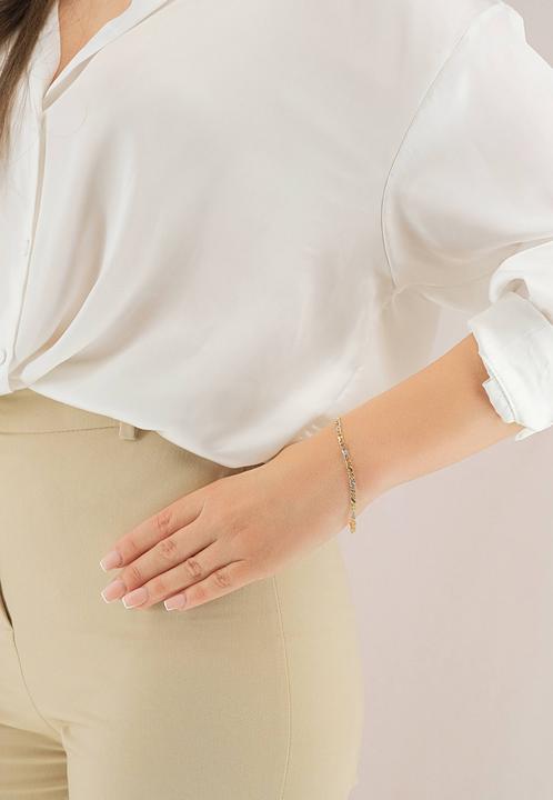 Image du produit Muau Chaîne de 8 (19 cm, Or blanc, Or jaune)