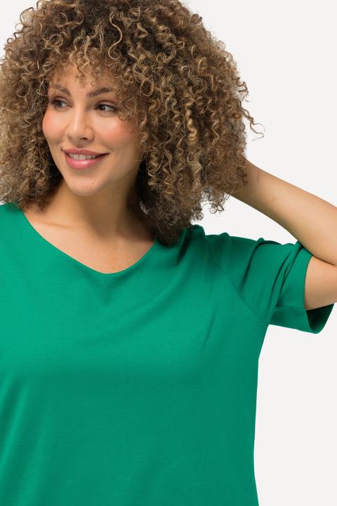 Produktbild Ulla Popken Shirt, doppellagige Vorderseite, Slim, Rundhals, Halbarm (56)