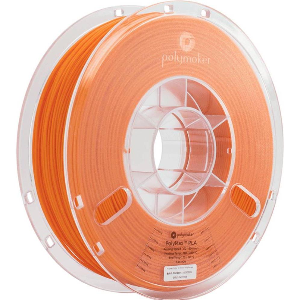 Polymaker PA06008 PolyMAX Tough Filament hohe Steifigkeit, hohe Zugfestigkeit (PLA, 1.75 mm, 750 g, Orange), 3D Filament...