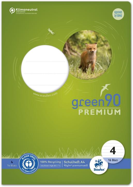 Actual product image Staufen Exercise book green ruled 4 lined DIN A4 without margin, 16 sheets (A4, Special ruling, Hardcover)