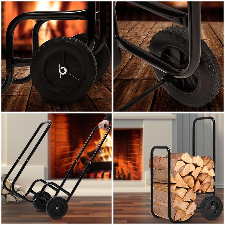 Actual product image Deuba Firewood trolley