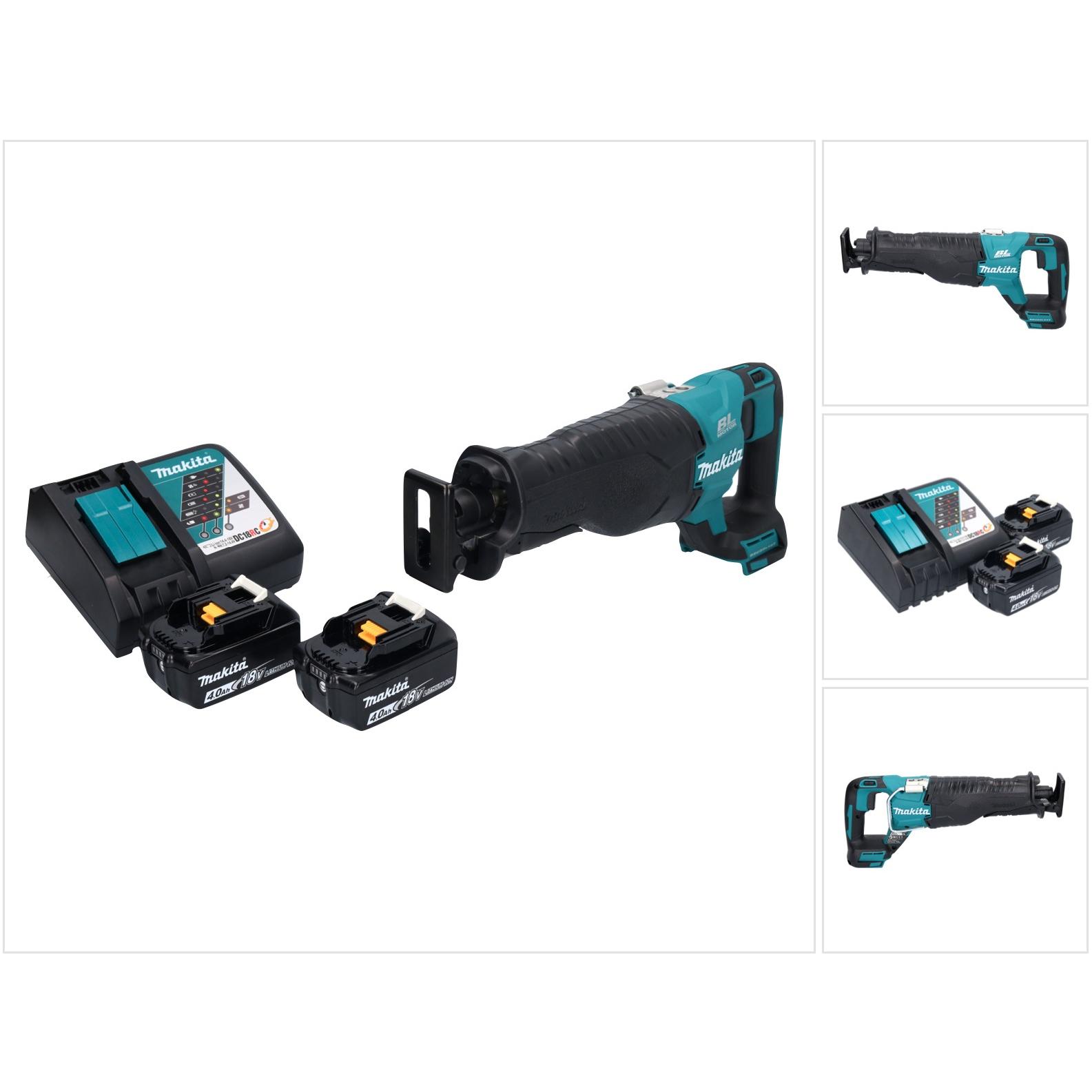 Makita, Säbelsäge, DJR 187 RM Akku Reciprosäge Säbelsäge 18 V Brushless + 2x Akku 4,0 Ah + Ladegerät