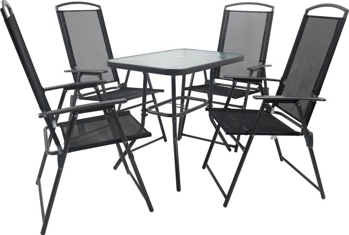 Actual product image VCM 5-piece garden seating set garden furniture with table chairs (80 x 55 x 70 cm)
