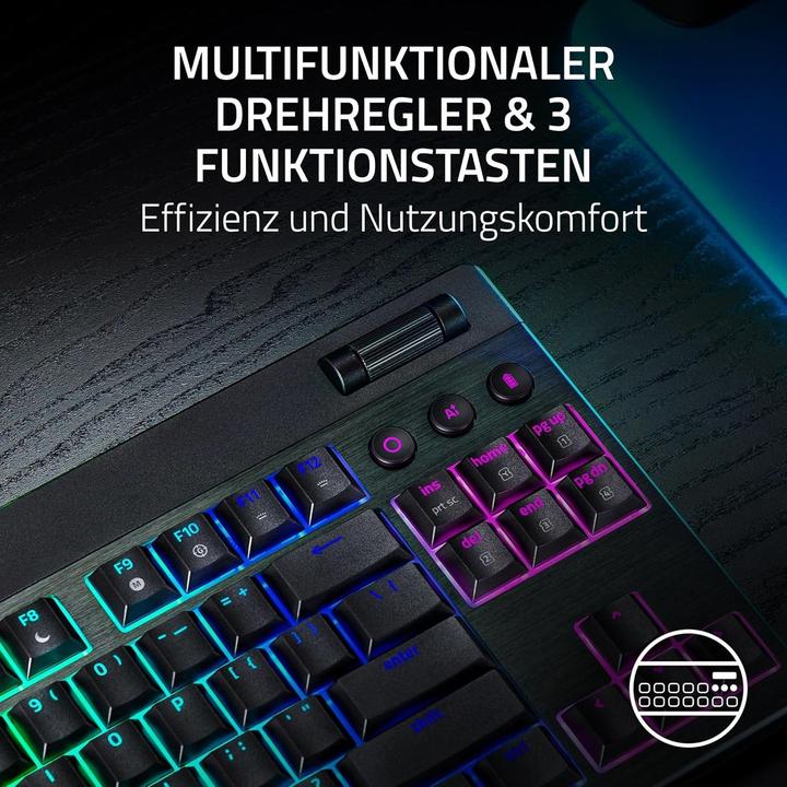 Produktbild Razer BlackWidow V4 Low-profile Tenkeyless HyperSpeed (USA, Kabelgebunden, Kabellos)