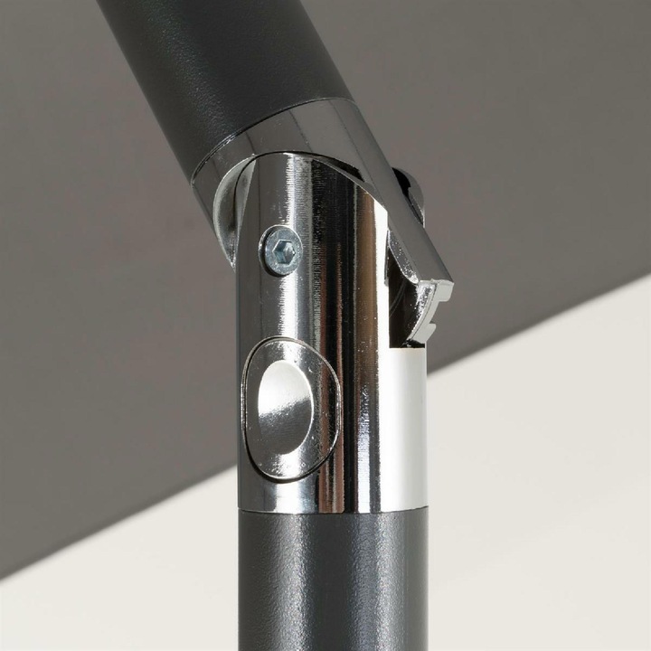 Produktbild VCM Sonnenschirm 2,90m Anthrazit mit Kurbel neigbar wasserabweisend UV Schutz 50+