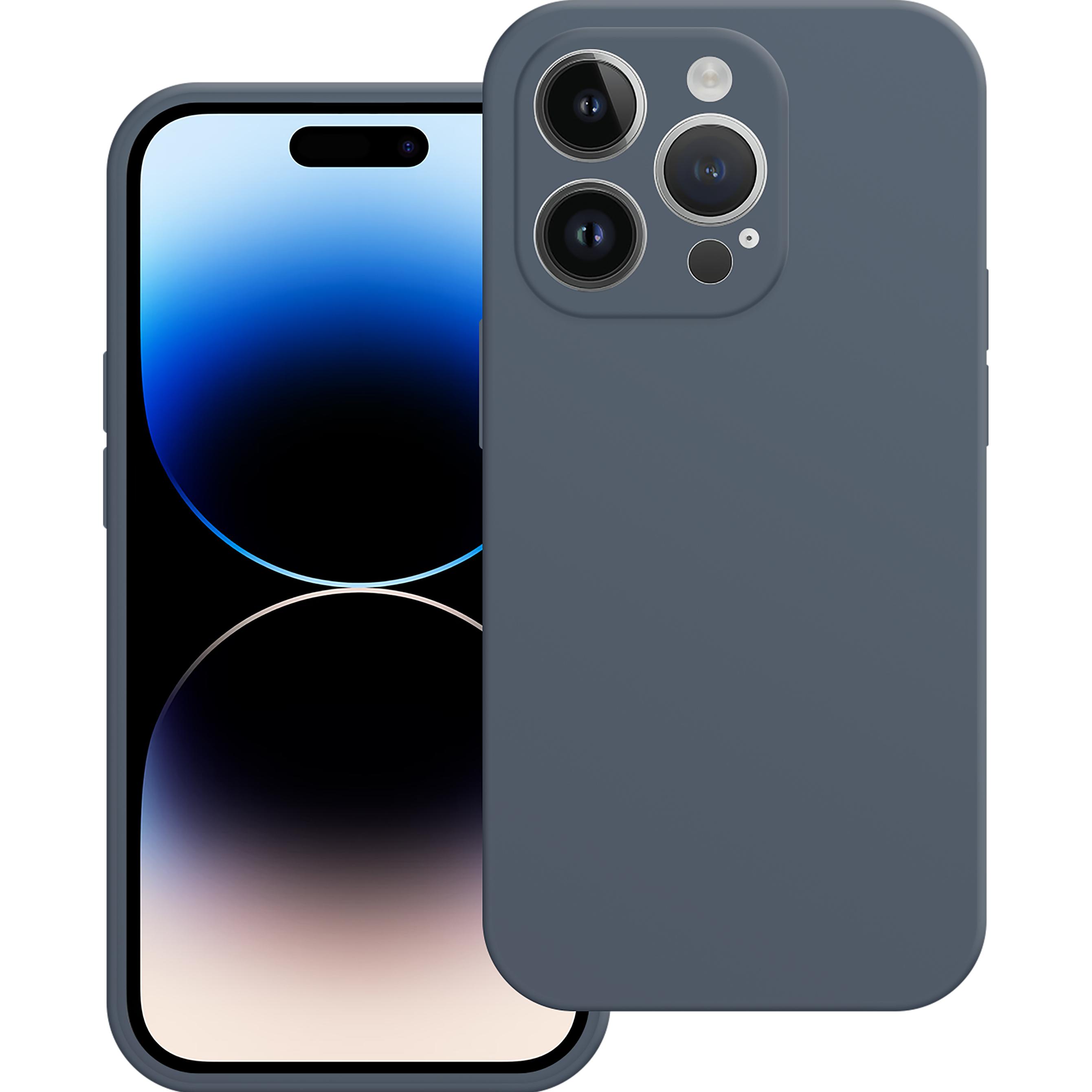 Cazy Silikon Hülle Kompatibel mit iPhone 14 Pro - Soft TPU Schutz - (Apple iPhone 14 Pro), Smartphone Hülle, Blau