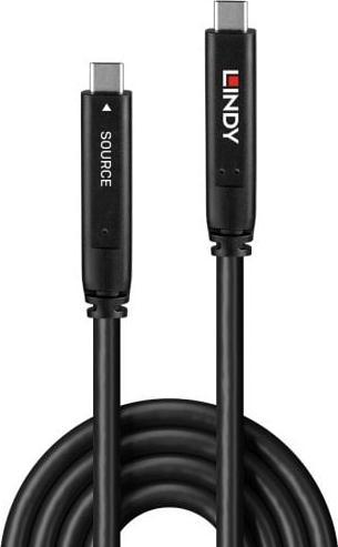 Actual product image Lindy USB 3.2 Gen 1 & DP 1.4 Type C Hybrid Cable (10 m, USB 3.2 Gen 1, 180 W)