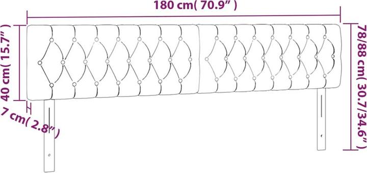 Produktbild vidaXL Peyton (180 x 7 x 88 cm)