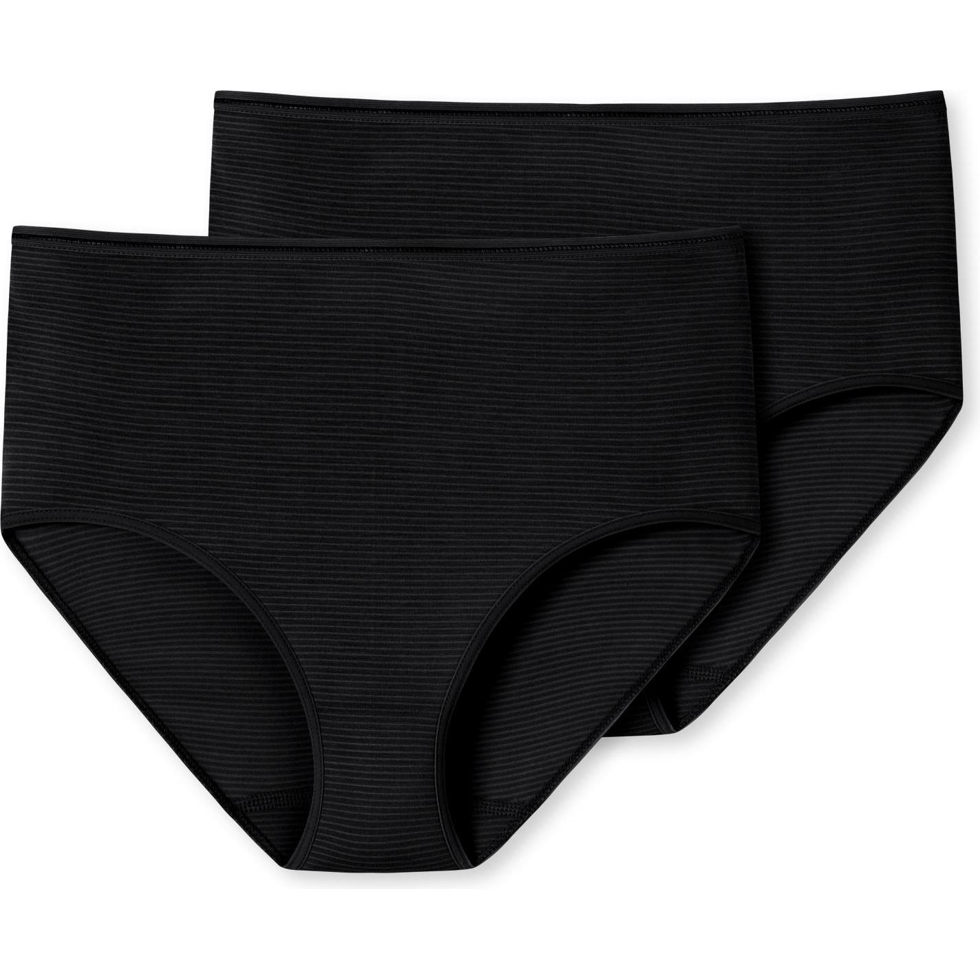 Schiesser, Damen, Unterhosen, Modal Essentials Midi, Schwarz, (46, 2er Pack)