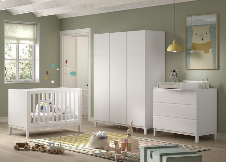 Image du produit Vipack Babyzimmer Eva 4-teilig Set (Lit de bébé, Armoires pour enfant, Unité de changement)