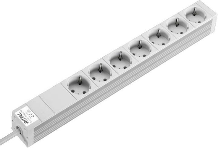 Actual product image Rittal power strip with switch (7 x, CEE 7/3, 2 m)