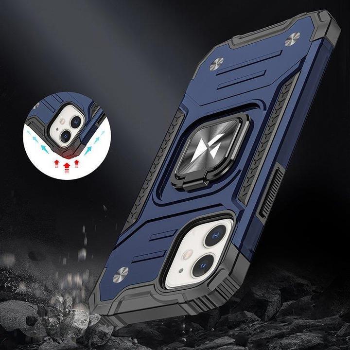 Immagine prodotto Wozinsky Custodia Ring Armor per iPhone 14 cover blindata supporto magnetico anello blu (Apple iPhone 14)