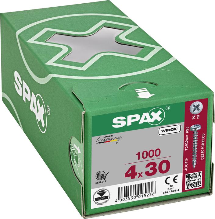 Actual product image Spax Half-Round Head Cross Recess Z2 Fully Threaded (1000 Screws per piece)