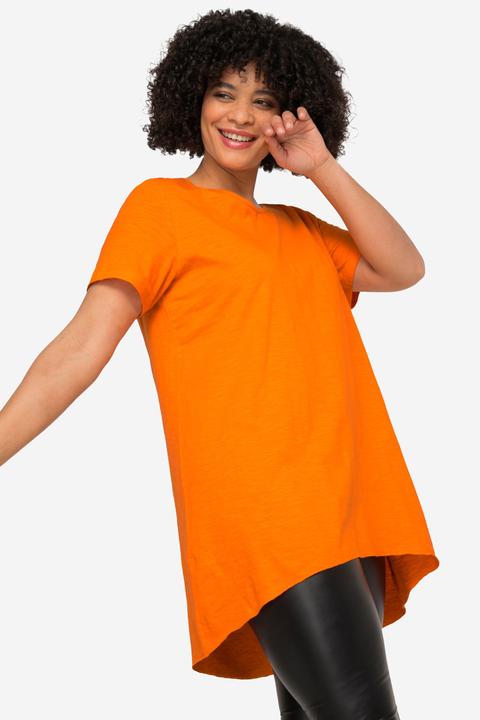 Image du produit Angel of Style T-shirt long à col rond, manches courtes et ourlet arrondi (50)