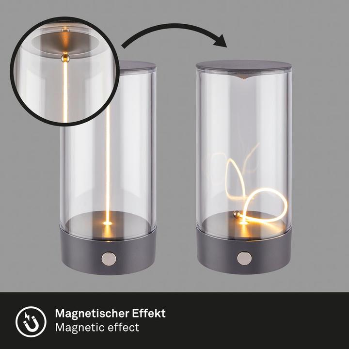 Produktbild Briloner WIGGLE Akku Tischleuchte mit Lichtfaden - Anthrazit