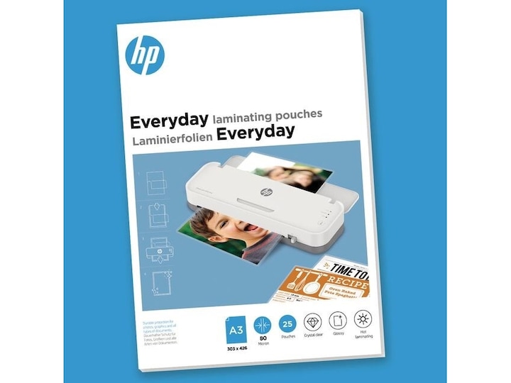 Productafbeelding HP Lamineerfolie Dagelijks A3, 80 µm, 25 stuks, glanzend (A3, 25 Stuk, 80 µm)