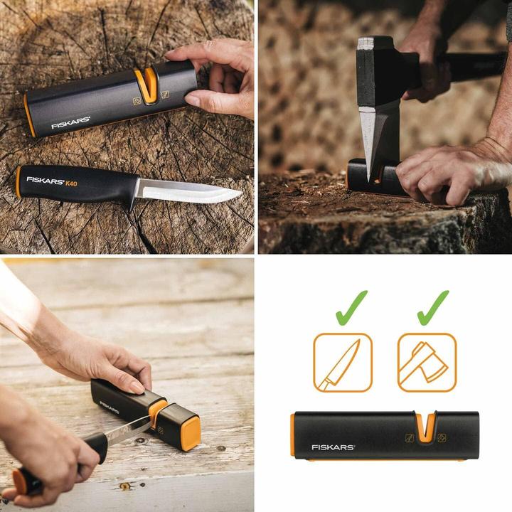 Actual product image Fiskars Axe and knife sharpener