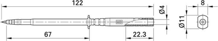 Produktbild Multi Contact Sicherheitsprüfspitze SPP4-S, 4 mm, schwarz