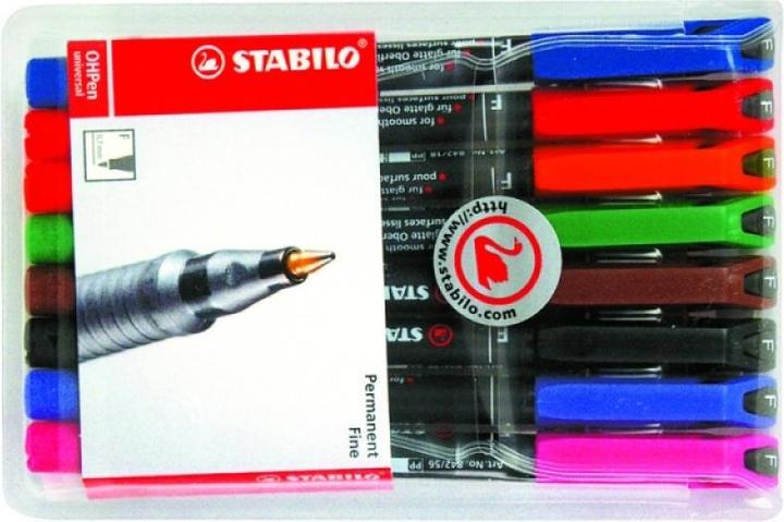 Actual product image STABILO Permanent pen OhPen (Multicoloured, 0.70 mm, 8 x)