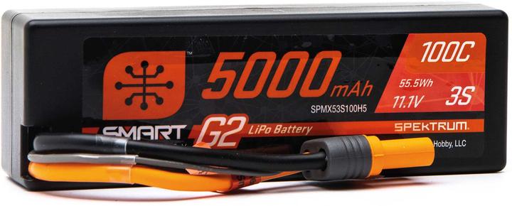 Produktbild Spektrum LiPo Pack 5000mAh 3S 11.1V Smart G2 Hard Case LiPo 100C IC5 (11.10 V, 5000 mAh)