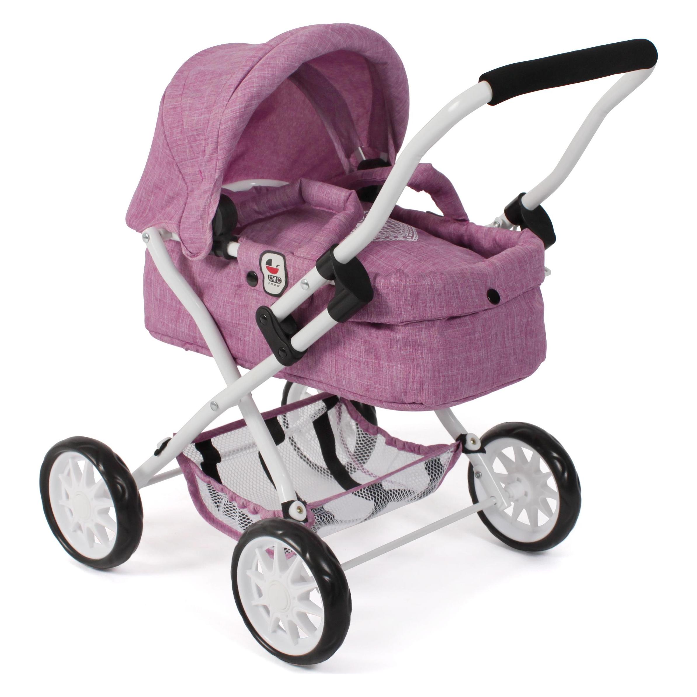 Bayer Chic 2000 Mini Knuffel Wandelwagen Smarty Jeans Roze