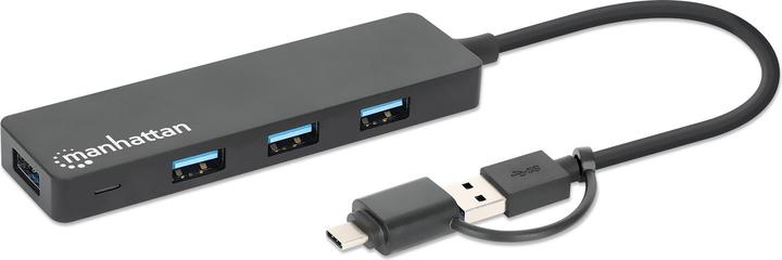 Actual product image Manhattan 4-Port USB 3.0 Type-C / Type-A Combo Hub (USB-C, 4 Ports)