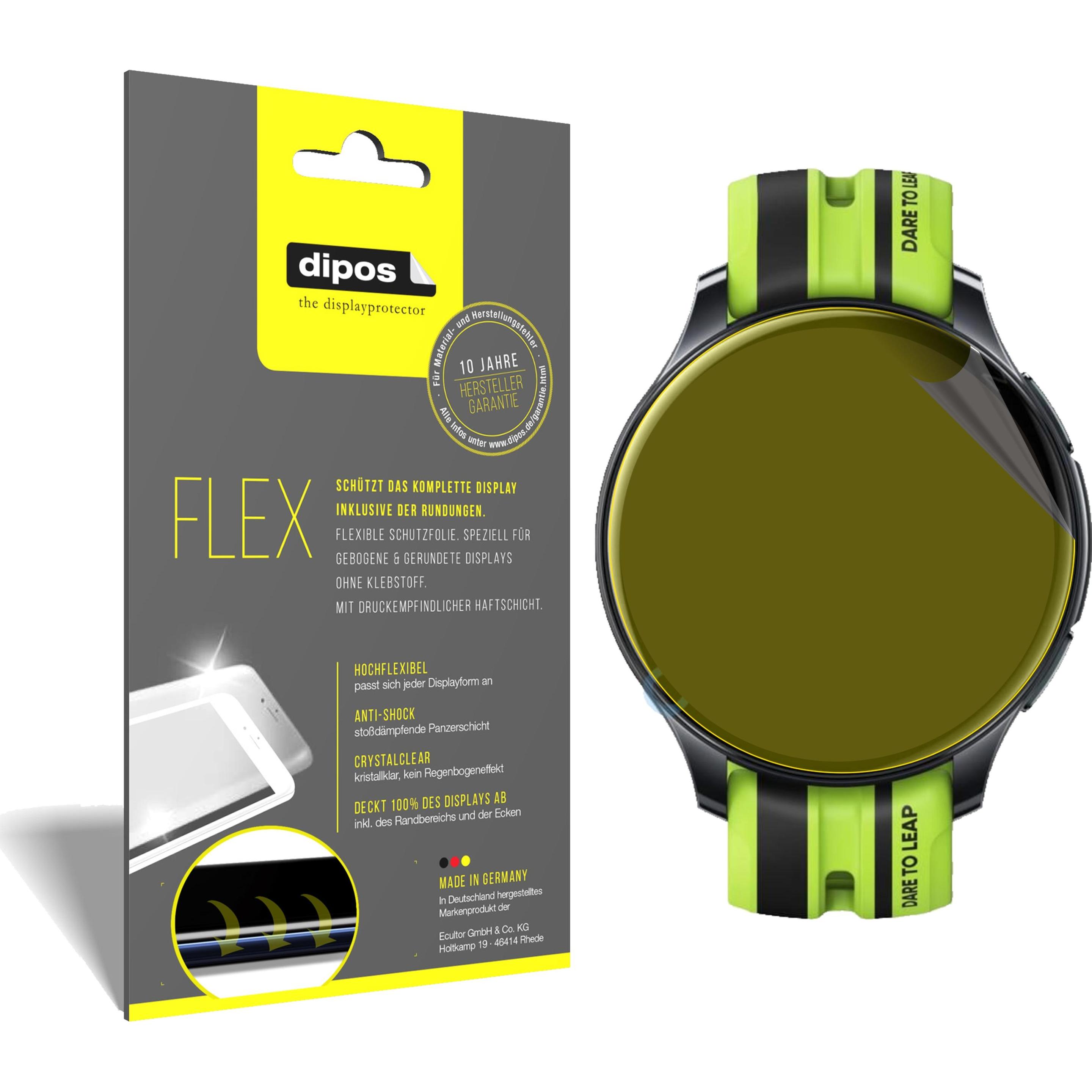 Dipos Displayschutzfolie Full-Cover 3D, Smartwatch Schutzfolie, Transparent