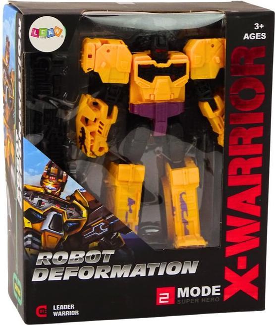 Produktbild Lean Toys Auto-Roboter mit Waffe 2in1 Transformation gelb