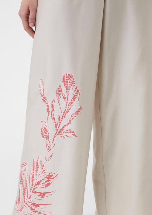 Actual product image Comma Hose Wide-Leg-Hose aus Leinenmix mit Printdetail (36)