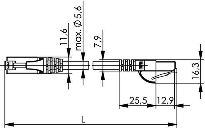Actual product image Telegärtner Patch cable (U/UTP, CAT5e, 1.50 m)