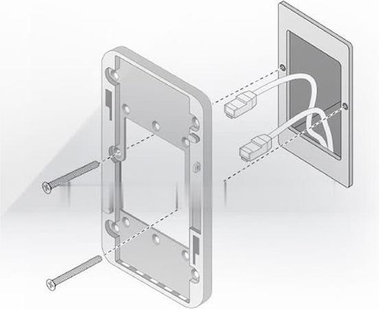 Actual product image HPE E Aruba AP-500H-MNT1 Kit with Single-gang Wall-box Mount Adapter for 500H Series AP