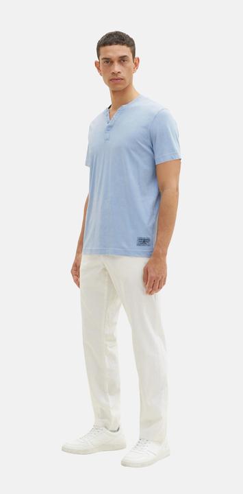 Produktbild Tom Tailor T-Shirt Kurzarmshirt mit Henley-Ausschnitt und ausgewaschener Optik (XL)