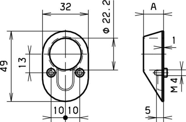 Actual product image NICKAL security escutcheon oval RZ (Door set)