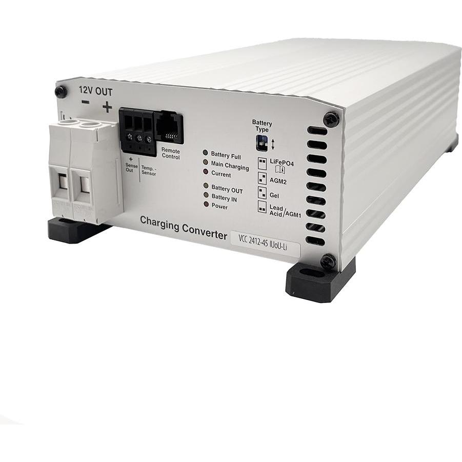 Votronic, Caricabatterie per auto, Convertitore di carica/booster di carica VCC 2412-45 IUoU-Li - 3305 (12V, 24V, 45 A)