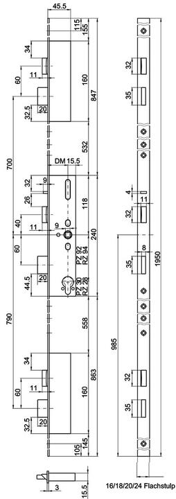 Produktbild MSL Mehrpunkt-Verriegelungen FlipLock Standard 24421