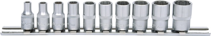 Produktbild KS Tools 1/4 Zoll 12-kant-Stecknuss-Satz. 10-tlg. 917.0625