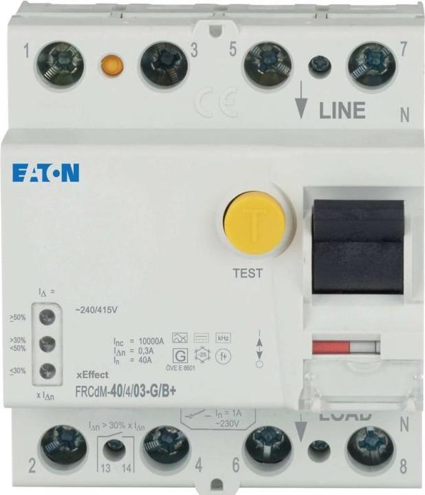 Image du produit Eaton Disjoncteur différentiel sensible à tous les courants 4 pôles