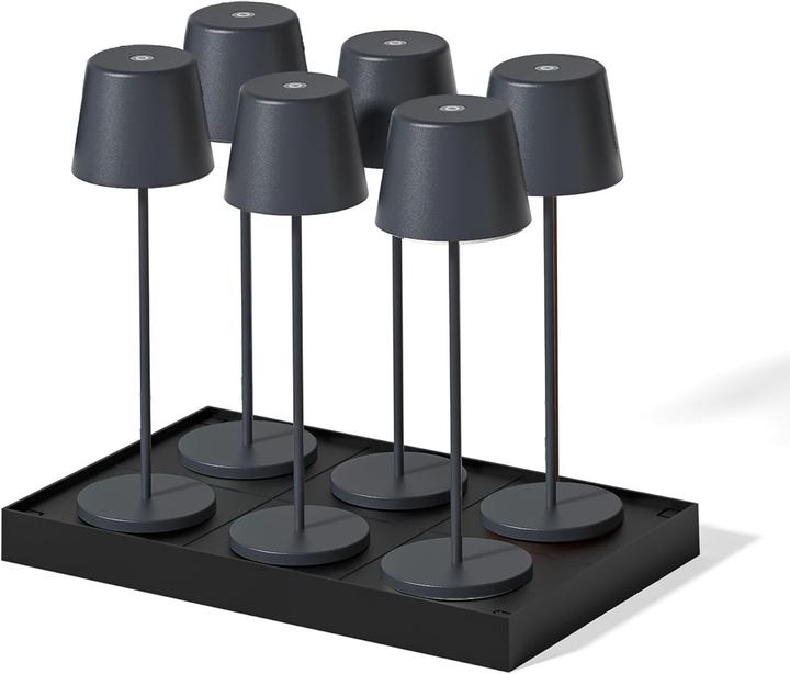 Image du produit Lumisky Lampe de table LED dimmable rechargeable, lot de 6, usage intérieur et extérieur