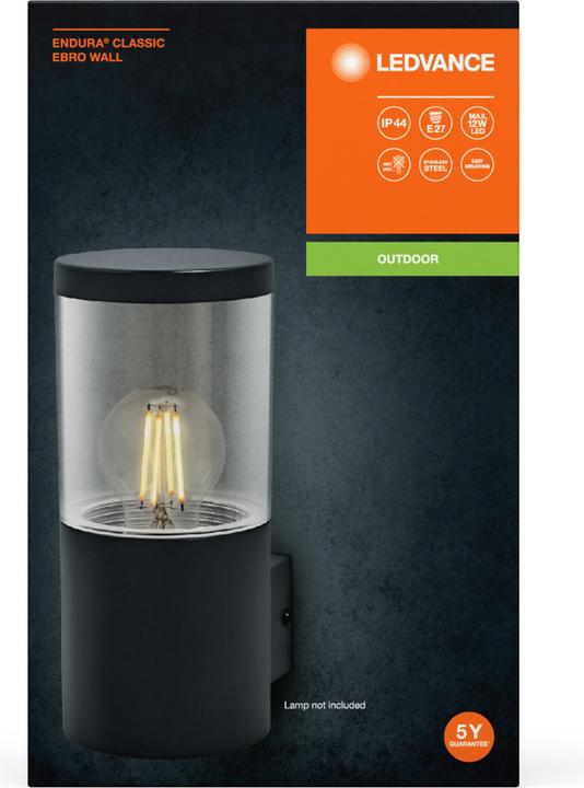 Image du produit Ledvance Endura Classic Ebro Wall E27 Gris foncé (E27, IP44)
