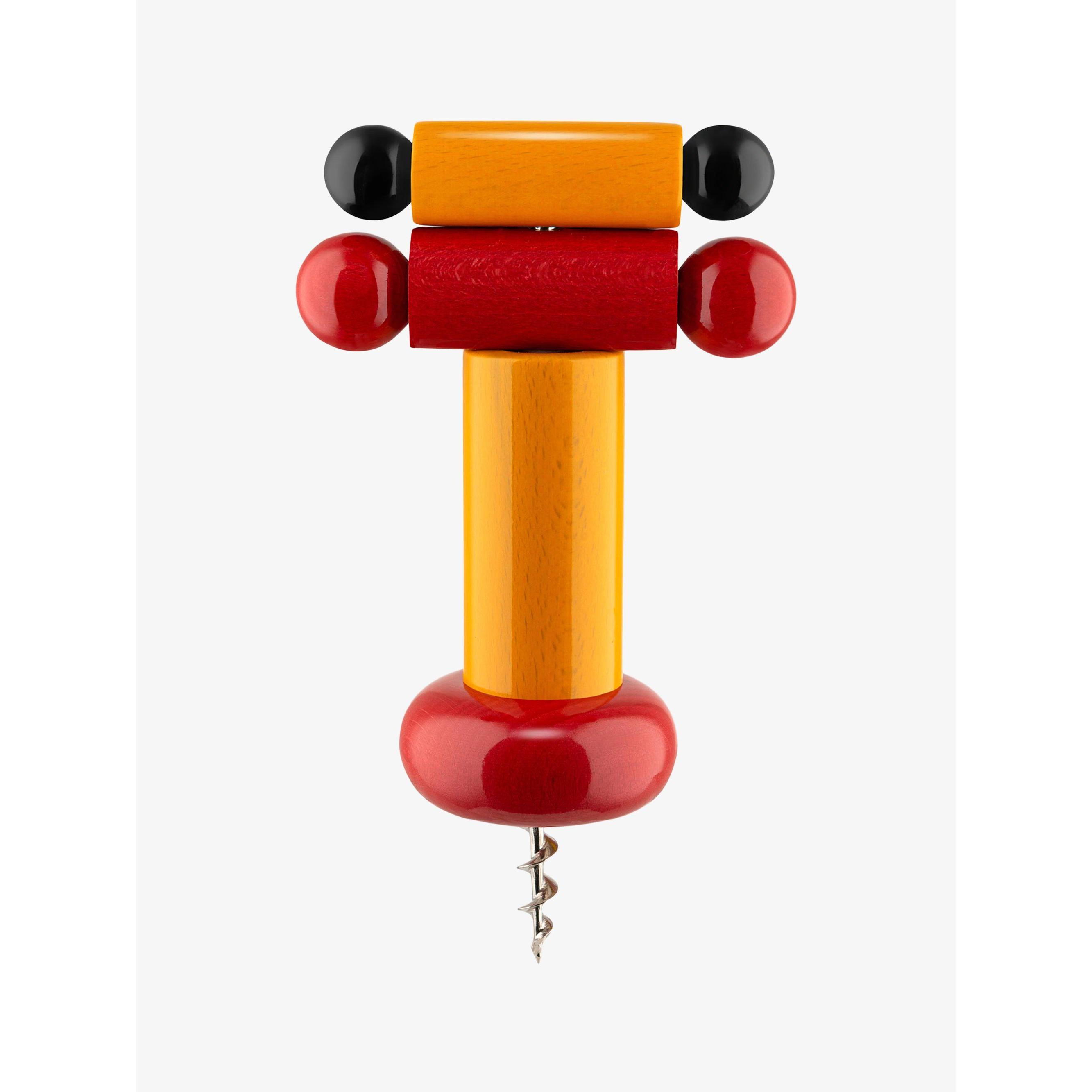 Thumbnail - Alessi Korkenzieher VALUES COLLECTION gelb/klein gemustert, Flaschenöffner, Gelb, Mehrfarbig